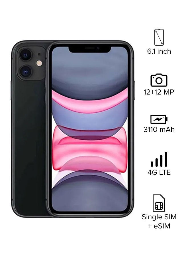 iPhone 11 Black 128GB 4G LTE (2020 - Slim Packing) - International Version